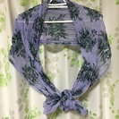 藤色の花柄のストール期間限定