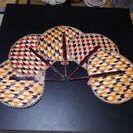 麦わら細工のうちわ　残り一本!