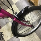 [2956]折りたたみ自転車　20インチ　シングル　レッド×ブラックの画像
