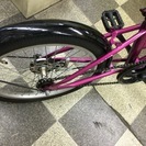 [2956]折りたたみ自転車　20インチ　シングル　レッド×ブラックの画像