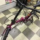 [2956]折りたたみ自転車　20インチ　シングル　レッド×ブラックの画像