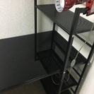 オシャレなデスク★美品★ブラック★ライト付の画像