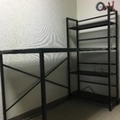 オシャレなデスク★美品★ブラック★ライト付の画像