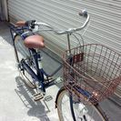 超美品☆中古自転車/ブルージュ 2７インチ 6段変速 オートライト /ネイビーの画像
