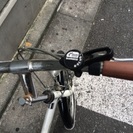 中古 折りたたみ自転車 6段変速ギア ホワイトの画像