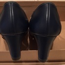 美品🌟スケルトン24.5センチネイビー靴の画像