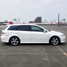 マツダアテンザスポーツワゴン★自社ローンOK★車検残長い♪★29年5月　良質車グレード23C　人気パール　ETC　ナビ　純正エアロの画像