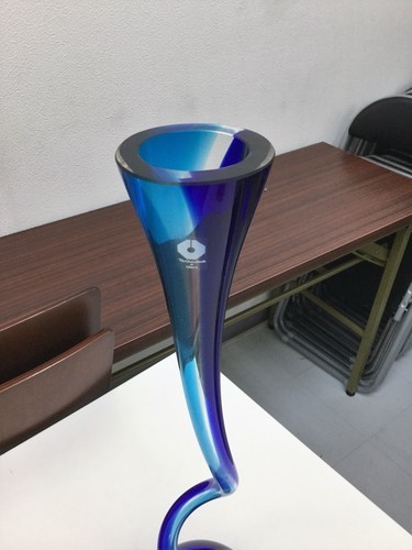 【最終処分】高級ガラス花瓶 ① 手作品 全国送料無料
