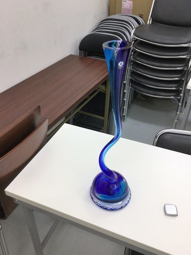 【最終処分】高級ガラス花瓶 ① 手作品 全国送料無料