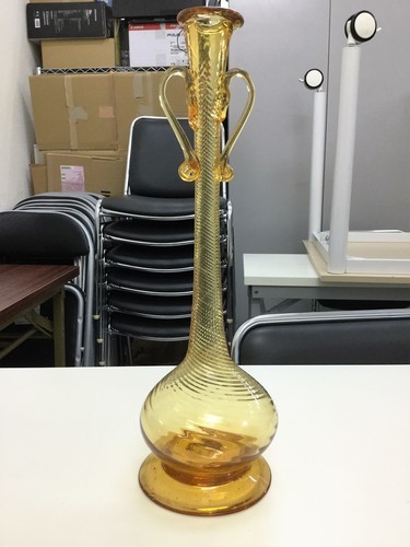 【最終処分】 高級ガラス花瓶 ② 手作品 全国送料無料