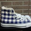 男女兼用！入手困難、限定モデル！新品 未使用！　　　　　　　　　　　　　　　　　　　　　　　　　　　　　　　　CONVERSE    ALL STAR  コンバース オールスター　　　　　　　　　　　　　　　　　　　　　　　　　　　 リネンチェック ハイカット　スニーカーの画像