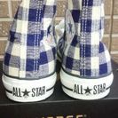男女兼用！入手困難、限定モデル！新品 未使用！　　　　　　　　　　　　　　　　　　　　　　　　　　　　　　　　CONVERSE    ALL STAR  コンバース オールスター　　　　　　　　　　　　　　　　　　　　　　　　　　　 リネンチェック ハイカット　スニーカーの画像