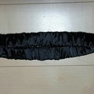 〇104　新品 結婚式ドレス　ふんわり ワンピース　ベルト付き　パープル×ブラック　2次会 パーティドレスの画像