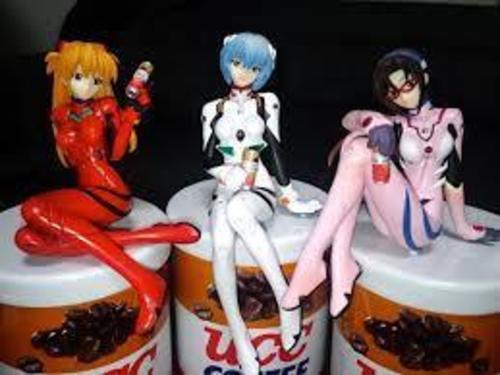 残りラスト1セット！入手困難！未開封！未使用！　　　　　　　　　　   　UCC缶コーヒー　エバンゲリオン　フィギュアー　3体コンプリ－トセット