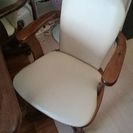 中古品 食卓テーブル キッチンテーブル 椅子4脚付 木目 チェアの画像