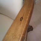 中古品 食卓テーブル キッチンテーブル 椅子4脚付 木目 チェアの画像