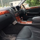 （売約済み）車検２年付き トヨタ セルシオ 純正ブラック Ｂer version 黒本革 サンルーフ 車高調の画像