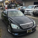 （売約済み）車検２年付き トヨタ セルシオ 純正ブラック Ｂer version 黒本革 サンルーフ 車高調の画像
