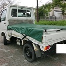 ★サンバートラック４ＷＤ　検査３０年３月　５速車　パートタイム４ＷＤ　荷台シート付きの画像