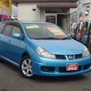 H.18年 日産 ウイングロード 15RX エアロ ブルーM HDDナビ キセノン インテリキー 純正アルミ ETC 電格ミラーの画像