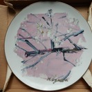 骨董品 松坂屋　御額皿　梅 　皿立の画像