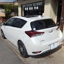 Ｈ27年　オーリス1.5　150Ｘ-Ｓパッケージ　1オーナー　ユーザー買取　禁煙車　トヨタ―セーフティーセンス（プリクラ・レーンディパーチャー）パノラマＧルーフ　ハーフレザー　ナビＴＶ 　車高調　レグザーニ18インチアルミホイールの画像