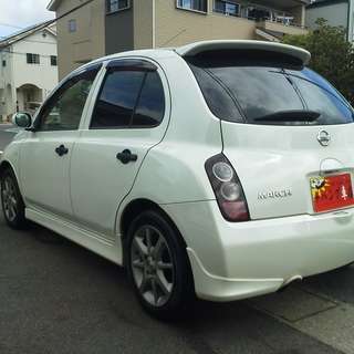 日産 マーチ 12SR　オーテックノマーチ12SR改造車車検付キ （ホワイトパール） ハッチバックの画像