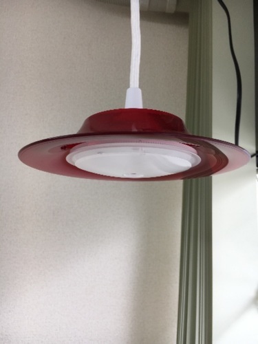 シーリングセード LED 7w ペンダントタイプ （レッド）美品