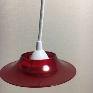 シーリングセード LED 7w ペンダントタイプ （レッド）美品の画像