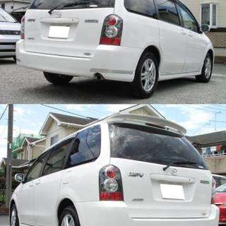 マツダ ＭＰＶ 4WD/HDDナビ/ＥＴＣ/DVDビデオ/車検30年8月/両Pドア/HID/パールホワイトの画像