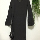 美品 ベルスリーブニットワンピ 茶 goa ゴア