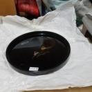 丸盆 漆器 トレイ トレー 兎 うさぎ 金　銀 新品 未使用 未開封の画像