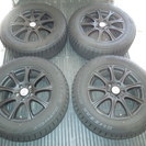 【冬タイヤ】　205/65R16 ウェッズジョーカー 黒塗装 BS REVO GZ 