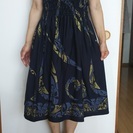 フラダンス用パウスカート　オレンジ　（ハンドメイド・中古）の画像