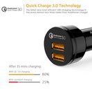 USB シガーソケットチャージャー スマホUSB充電器 36W 2USBポートの画像