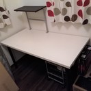 IKEA★白テーブル150×75　　ニトリ★プリンターラックの画像