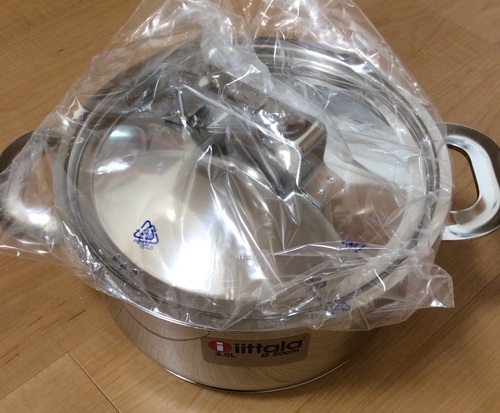 【新古品未使用】イッタラ3L両手鍋〈 All Steel 3.0lt.Casserole with Lid 440030〉