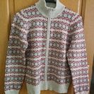 美品　サイズM　ジップ　セーター　柄物