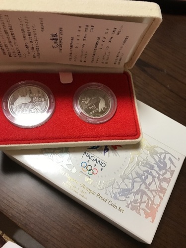 1998年長野オリンピック5000円500円硬貨セット①未使用