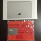 新品Microsoft MSSAA3 [Surface 3（サーフェス）/Atom x7/64GB LTEモデル]とA7Z-00070 [Surface 3 Type Cover ブライト レッド]