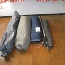 500円売切り、キャンプ用ロッジ型テント、ヘキサタープ等の画像