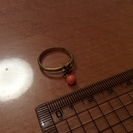 値下げしました　珊瑚付き指輪の画像