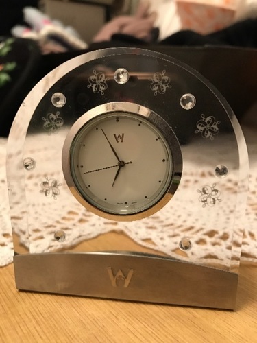 【ほぼ新品】ウエッジウッド クリスタルスワロフスキー置き時計