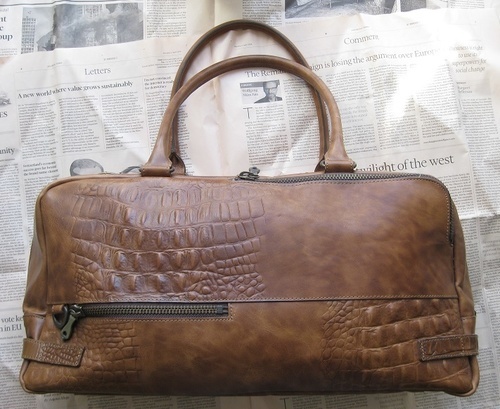 廃盤希少 味岡ケラーデザイン総牛革ボストンバッグ