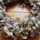 ドライフラワーアジサイのリース作り　すべて無料です