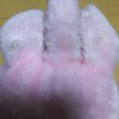 ウサギのモコモコ耳当ての画像