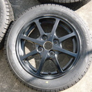 値下げ！　未使用スタッドレス！　155/65R14　ダイハツ純正アルミ付き　4本　ケンダ　軽自動車の画像