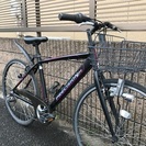 【販売済】【389】【点検整備済】クロスバイク　28インチ　シマノ製外装7段ギヤ　LEDダイナモライト【17000円】の画像