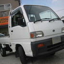 距離薄実走行！希少サンバートラック　スーパーチャジャー　４WD　エアコン　５MT　車検長！の画像