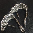 【美品1点物】Pt900 ダイヤ1.40ct 木の葉型 ダブルロック 14g パヴェスタイルの画像